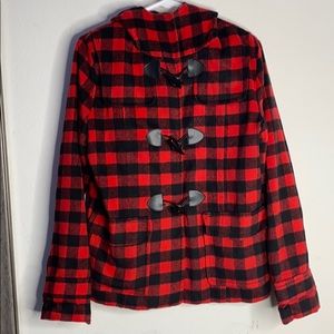 Love Tree Buffalo Plaid Coat| Size Large